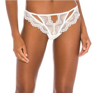 NEW Thistle and Spire Kane Cutout Thong Ivory White Lace Sexy Panties Panty XS